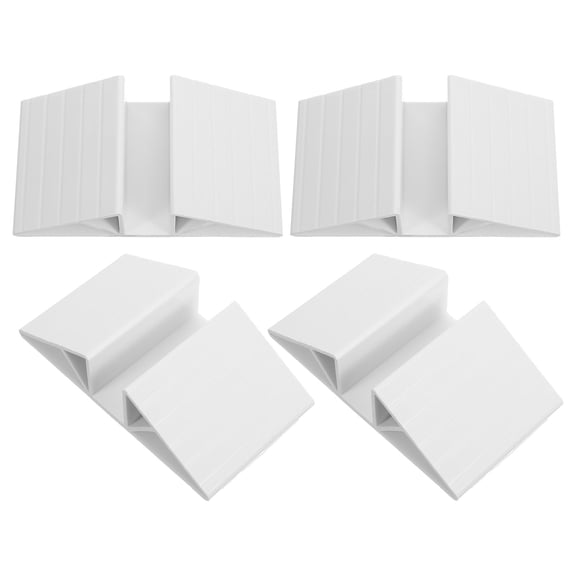 KALLORY Sturdy Pet Gate Grooves, White Plastic, Reinforcement for Indoor Storage, 4Pcs