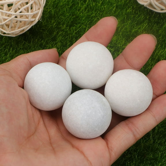 KALLORY 4Pcs Reusable Stone Ice Cubes Classic Charm Natural Marble For Drinks