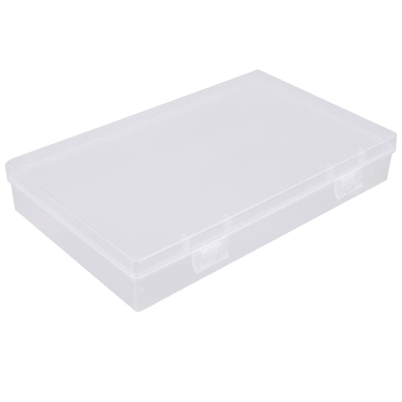 KALLORY 4Pcs Lightweight Transparent Plastic Storage Case Large Capacity for Pen and Tool Organization