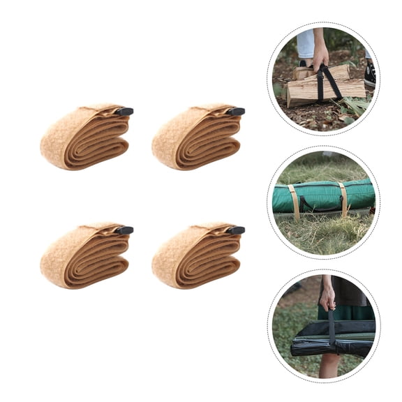 KALLORY 4-Pack Adjustable Cargo Tie Down Straps with Polyester for Securing Luggage, Backpacks, Outdoor Gear and More