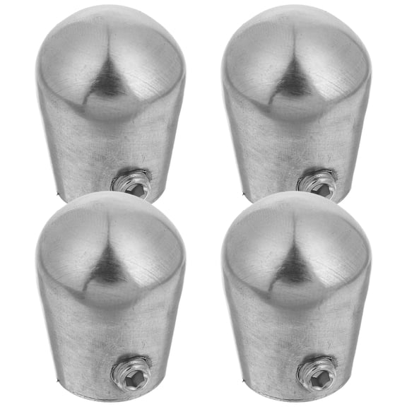 KALLORY 4-Pack Stainless Steel Handrail End Caps for Indoor Stair Railings, Covers for Stability and Enhanced Appearance