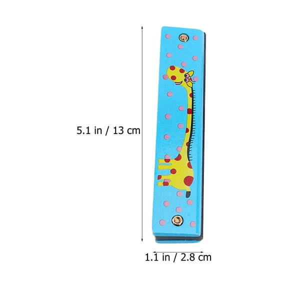 KALLORY Harmonica Party Favor Beginner Child Musical Instruments Assorted Color 4Pcs 5.1X1.1In