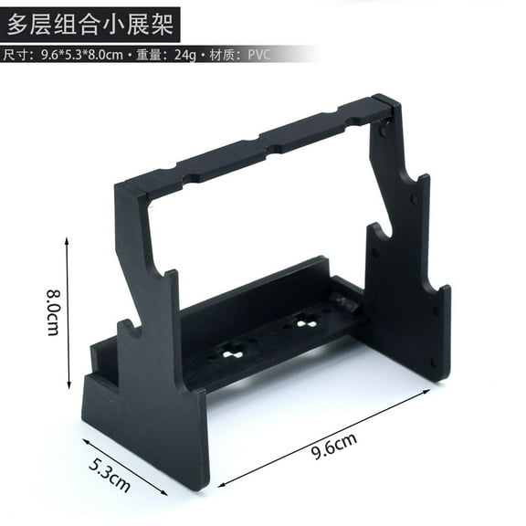 KALLORY 4pcs Vertical Sword Display Holder 4 Tiers Mini Lightsaber Wooden Display Stand Rack for Sword Collection Shelf Presentation Accessories