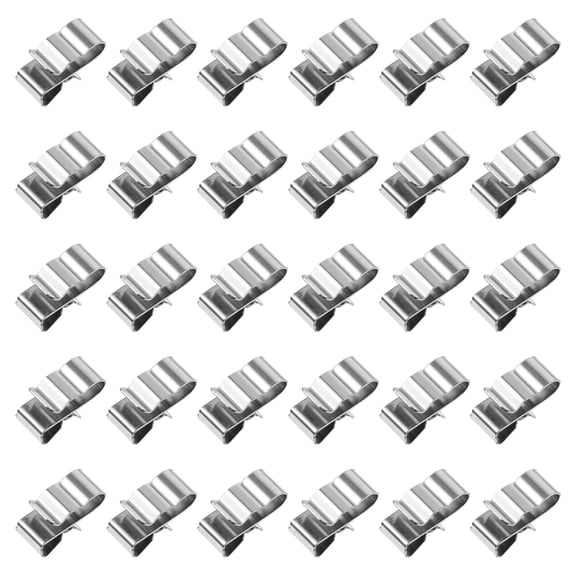 KALLORY 50 Pcs Stainless Steel Wire Clamp Solar Cable Clamp For Construction Projects