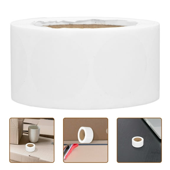 KALLORY 500Pcs Clear Package Seals Stickers Round Clear Dots for Mailing Packaging Users Needing Secure Packaging