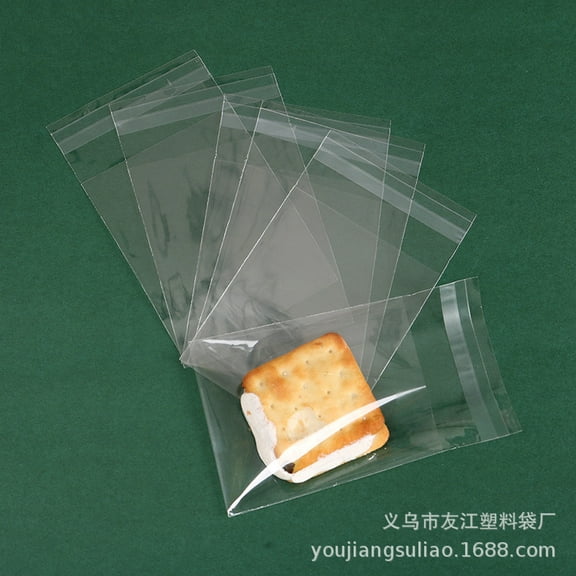 KALLORY 500 Pcs Transparent Resealable Plastic Bags for Muffins, Cookies, Candy, Snacks, and Food Storage