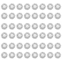 KALLORY 50Pcs DIY Shirt Buttons Alloy Rhinestone Clothing Buttons Vintage Sewing Buttons