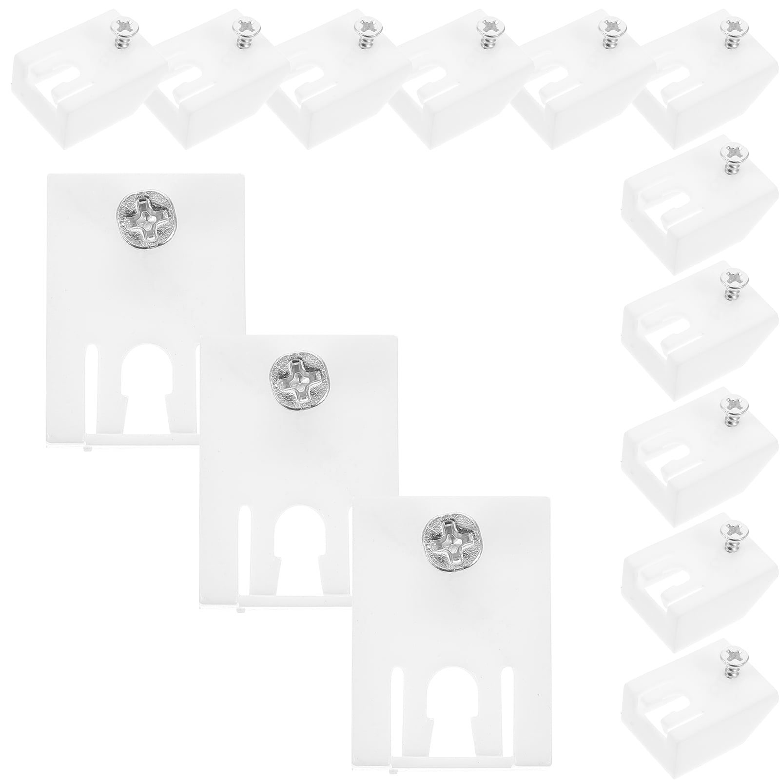 8-Pack Iron Ceiling Curtain Track End Caps – 0.79x0.91x1.1in Silver Stoppers For Window Hanging Rods
