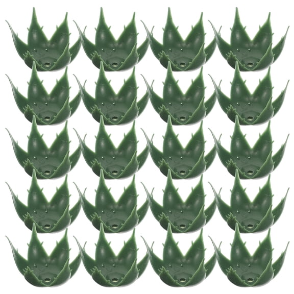 KALLORY Green Artificial Flower Sepals, 50 Pieces Plastic Realistic Floral Craft Supplies for Home Projects and Decorations