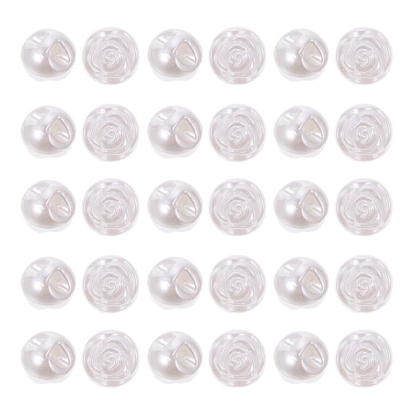 KALLORY 50Pcs Rose Shape Clothing Button Practical Shirt Button Resin Sweater Coat Button