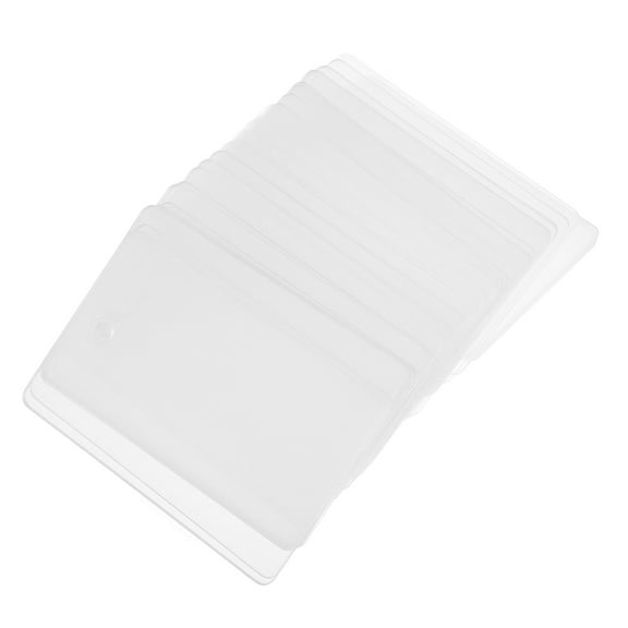 KALLORY 50 Pcs Transparent PVC Cards for Retail, Exhibitions, Events, and Business Use - and Clear