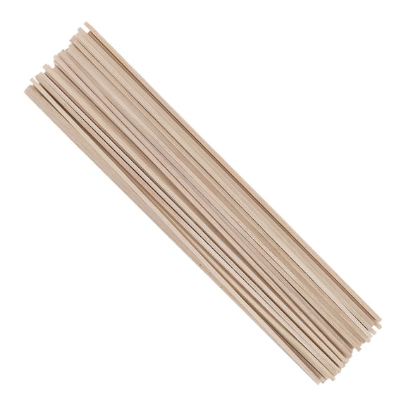 KALLORY 50Pcs Beige Wood Sticks for Crafting Easy to Cut and Assemble