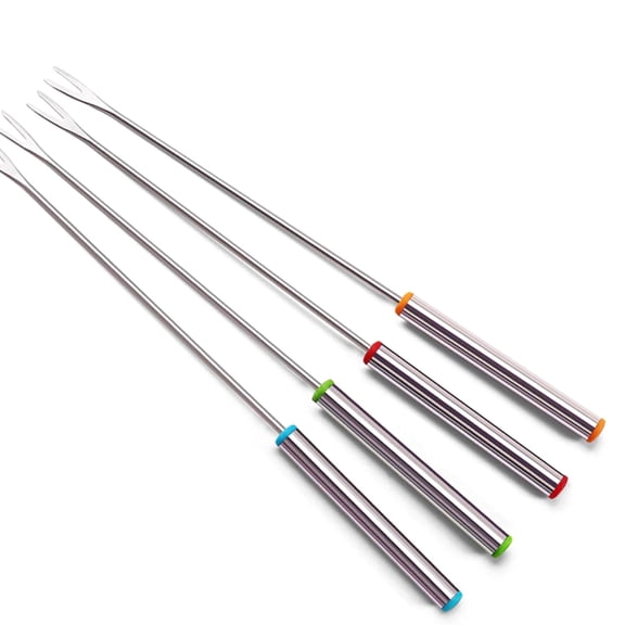 KALLORY 5Pcs Stainless Steel Baking Sticks with Smooth Tips for Easy and Safe Bbq Use