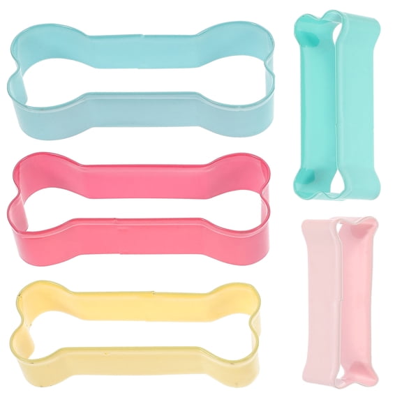 KALLORY 5Pcs Dog Bone Baking Mold, Various Sizes, Safe and Simple, Ideal for Party Cookies