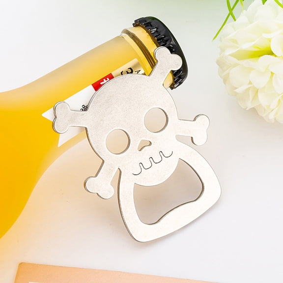 KALLORY 5Pcs Creative Bottle Opener Skull Alloy Portable for Home Bar Gatherings