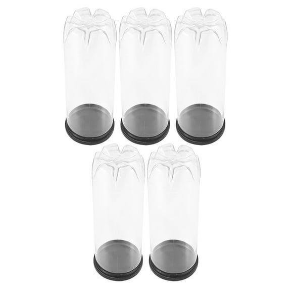 KALLORY 5-Pack Plastic Tennis Containers Sports Storage for Tennis Training and Outdoor Activities