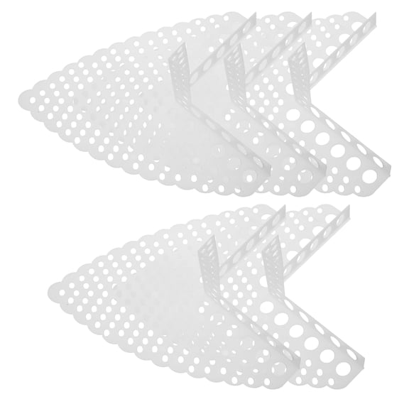 KALLORY 5-Pack White Plastic Wall Corner Guards for Home , Edge Crack Prevention, and Easy to Install