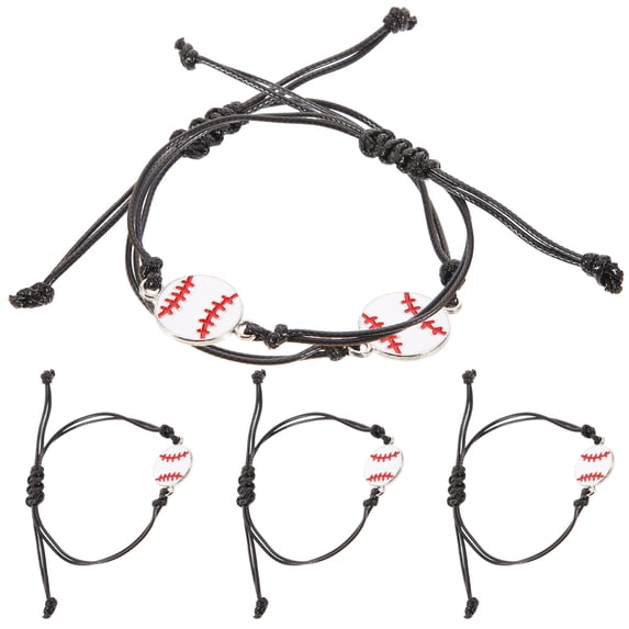 KALLORY 5-Piece Wristband Bracelets Set - Party Favors for Fans, Players, Coaches and Team Spirit