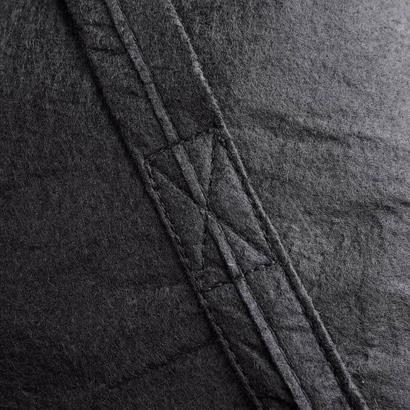 KALLORY 5Pcs Black Felt Round Hanging Planter Portable Planting Pouch for Patio Yard