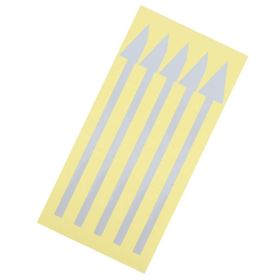 KALLORY 5Pcs Removable Wall Arrow Decals White PVC Large Stickers for Outdoor Road Signs