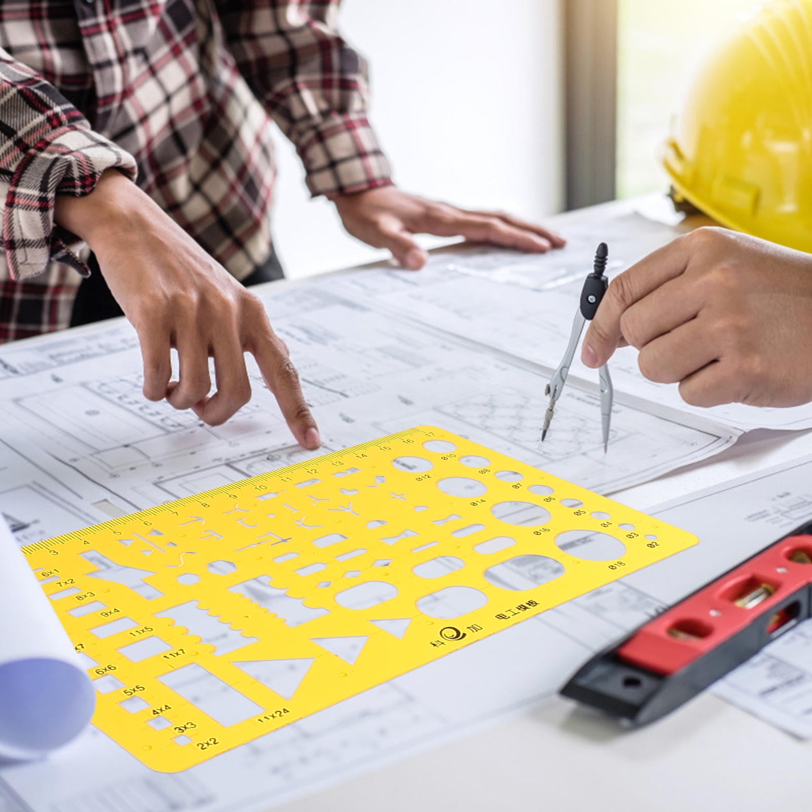 KALLORY 6 Pcs Architect Scale Multipurpose Drawing Ruler Template ...