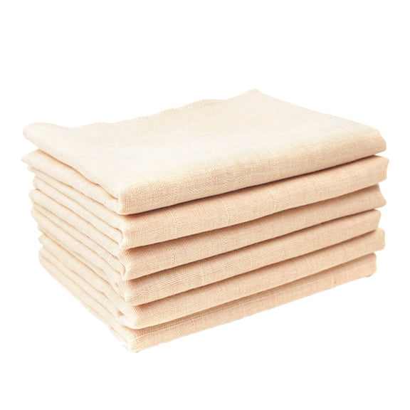 KALLORY 6 Pcs Double Layer Cotton Handkerchiefs Soft Nursing Towels Gentle on Skin for Feeding and Drooling