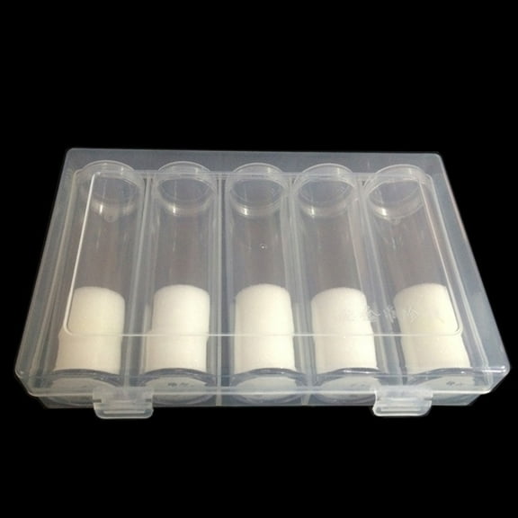 KALLORY Transparent Plastic Coin Storage Tube Organizers for Coin Collectors Great for Protection and Sorting 6pcs