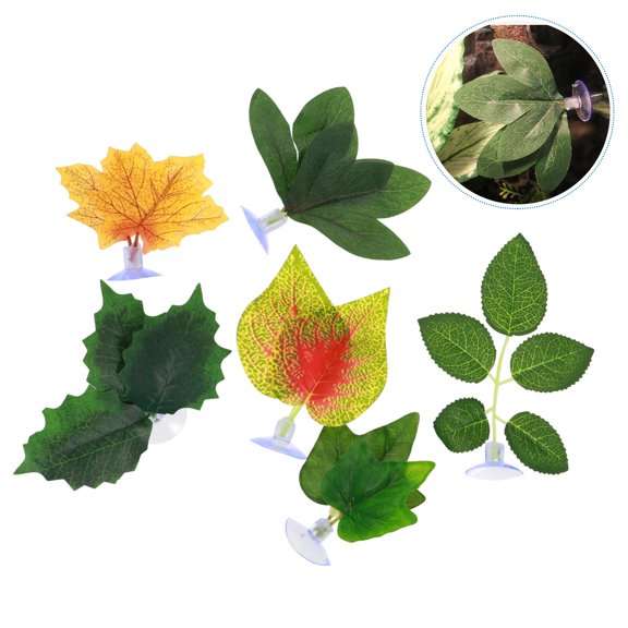 KALLORY  6 Pcs Fish Leaf Pads Simulating Resting Beds Tanks Simulation Aquarium Leaves Decoration