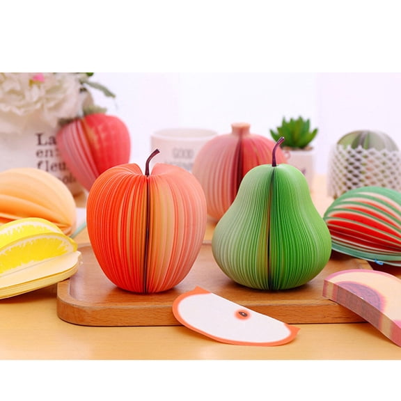 KALLORY 6 Pcs Fruit Note Paper Post Memo Facilitated Stickers