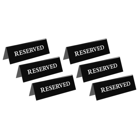 KALLORY  6 Pcs Reserved Signs for Wedding Tel Card Prompt Banquet