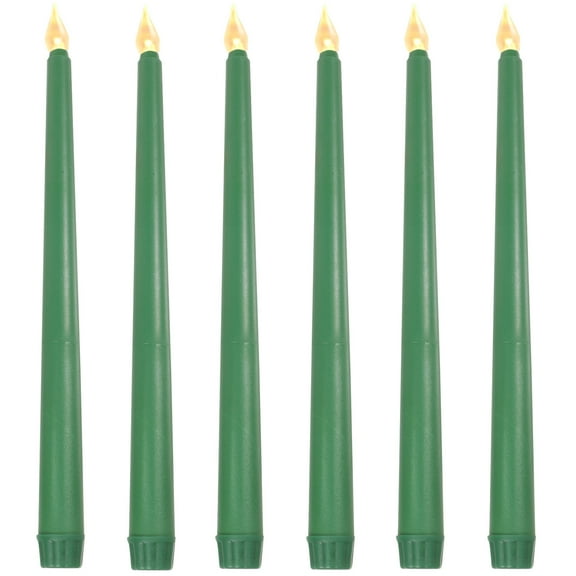 KALLORY 6 Pcs Taper Electronic Candle Light Easy to Use Candles Battery Operated