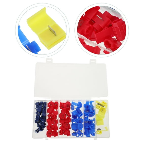 KALLORY 65Pcs T tap Wire Terminals Wire Tap Connectors Male Quick Disconnects Electrical Connectors Kit