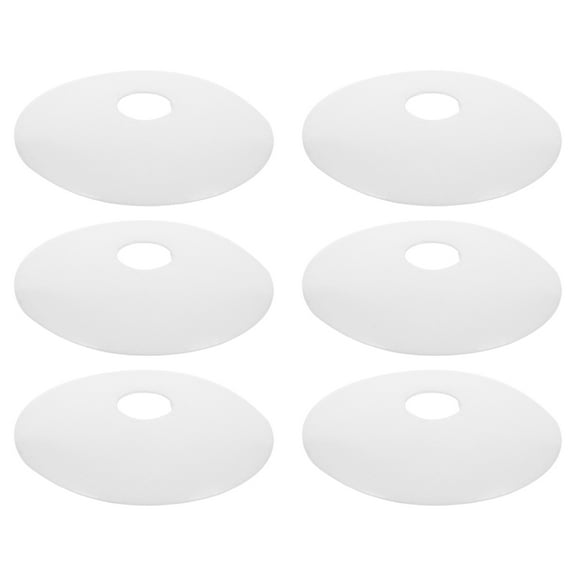 KALLORY 6PCS Vintage Metal Ceiling Light Canopy Set White Finish for Home Lighting Fixture Decoration