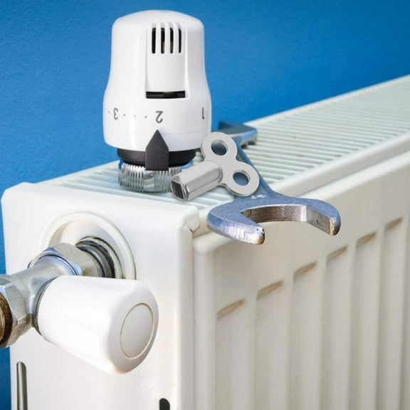 KALLORY 6Pcs Radiator Bleeder Key for Bleeding Radiators Zinc Alloy Silver Square 1.06X0.98X0.39in