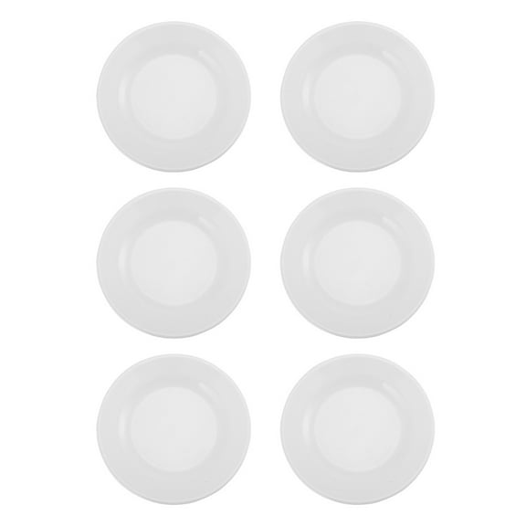 KALLORY 6-Piece White Dinner Plates Set, Break-Resistant and Fade-Resistant, Stylish and Simple Design for Everyday Use