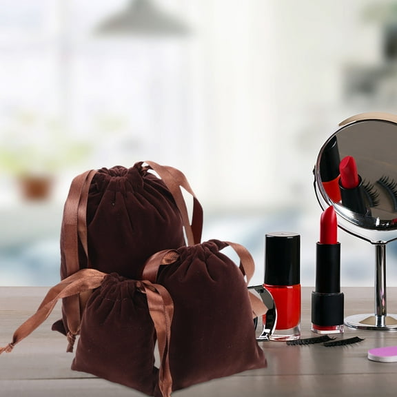 KALLORY 6Pcs Small Velvet Drawstring Pouches for Delicate Jewelry