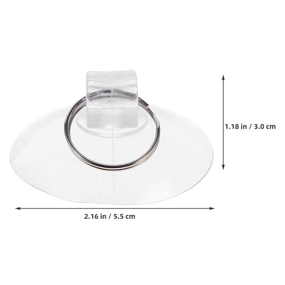 KALLORY 6-Pack Heavy Duty Clear Cup Hooks for Ceiling Mount, Strong Adhesive Hold for Kitchen, Bathroom, Office Organization