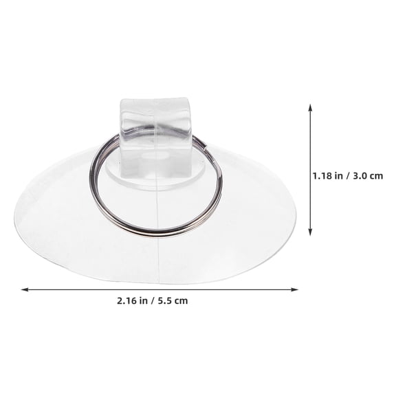 KALLORY 6-Pack Heavy Duty Clear Cup Hooks for Ceiling Mount, Strong Adhesive Hold for Kitchen, Bathroom, Office Organization