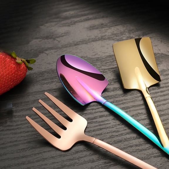 KALLORY Set of 6 Unique Cocktail Spoons for Drinks and Home Bar Use, and Stylish Mixology Tools