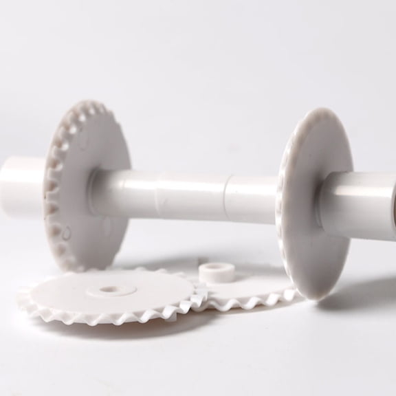 KALLORY Pastry Wheel Cutter Set for Fondant, Cake Decorating, Cookies - White Baking Tool for Kitchen Use