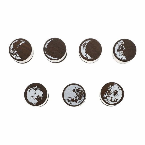 KALLORY 7Pcs Moon Phase Stamps for Artists Assorted Color Scrapbooks