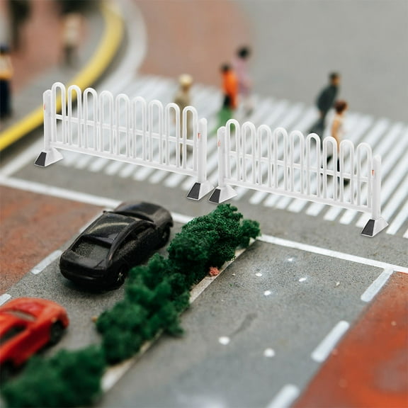 KALLORY  8 Pcs Temporary Fence Miniature Road Barricades Traffic Roadblock Toy