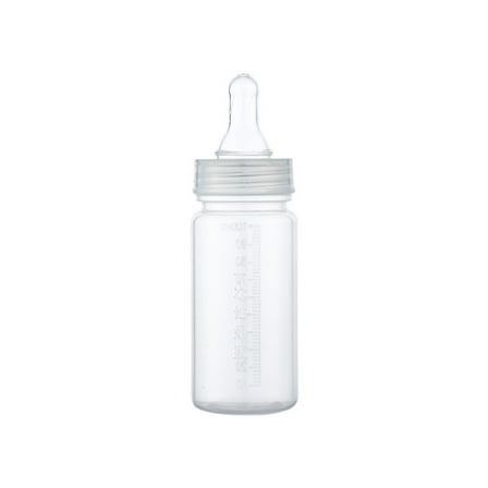KALLORY 8Pcs 100ml Disposable Baby Bottles with Nipple Portable Feeding Bottles with Scale Newborn Infant Milk Containers for Travel Outdoor