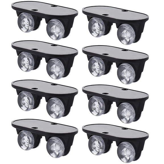 KALLORY 8Pcs Plastic Box Rollers ABS Black Homeowners Easy Movement Storage Boxes