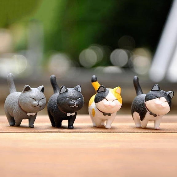 KALLORY Cat Model Assorted Color 9Pcs 1.9X1.6In