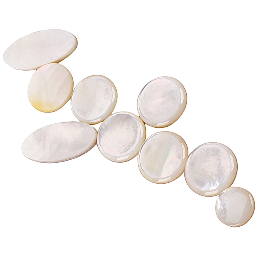 Sax Key Button KALLORY 9Pcs Saxophone Parts White Shell Key Buttons for Alto Tenor ...