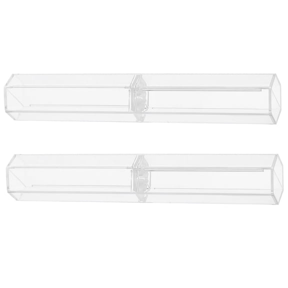 KALLORY Acrylic Pen Case Organizer 12Pcs Hexagonal Clear Pencil Containers 6.2x1.1x1.1in