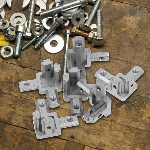 KALLORY Aluminum Alloy U Bracket Shelf Support Brackets 6 Pieces Heavy Duty Construction Hardware