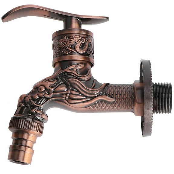 KALLORY Antique Style Bathroom Sink Faucet in Zinc Alloy, Brown Finish, Smooth , Single Handle, and Easy to Install