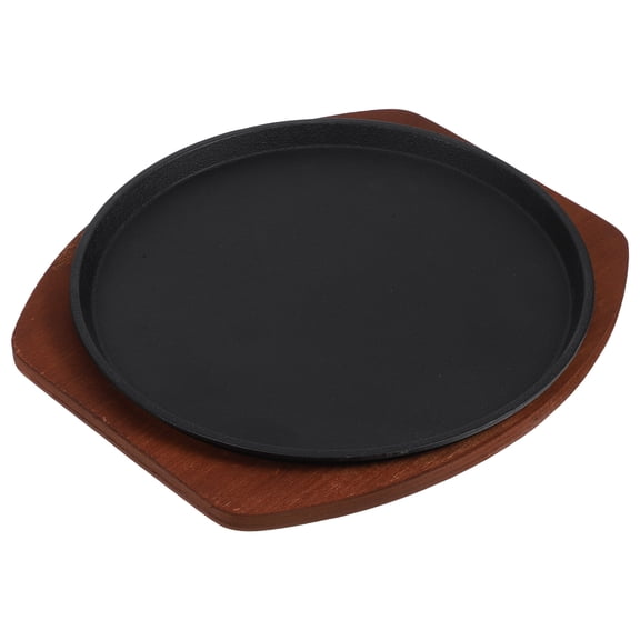 OFFIGAM Nonstick Compact Iron Steak Pan Grilling Plate for Kitchen and Outdoor Cooking, Cookware for Home Use